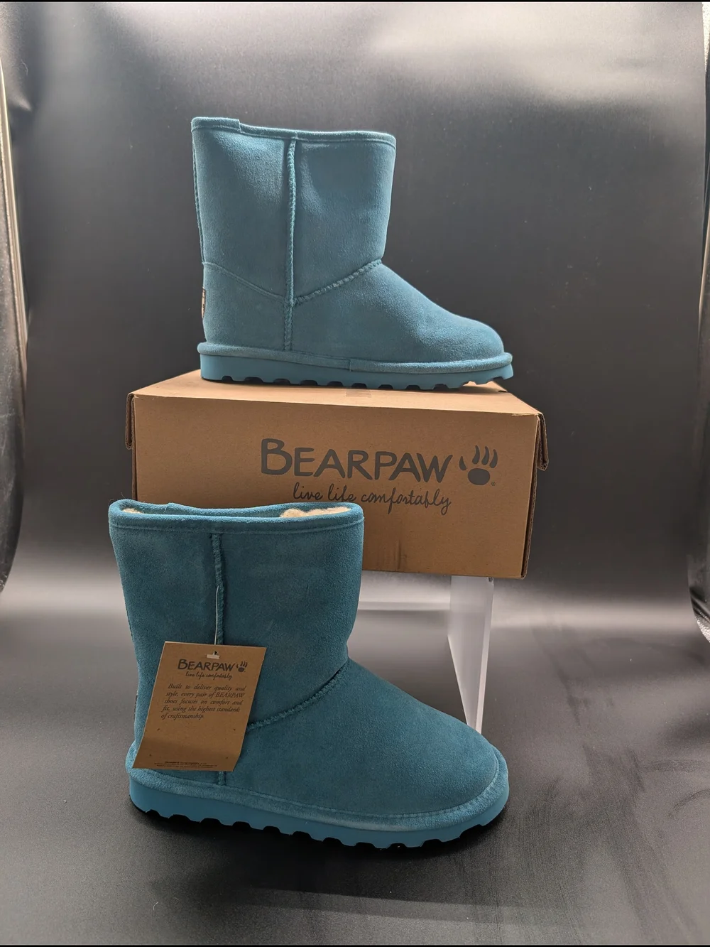 Bearpaw Kids Classic Short Boot in Teal